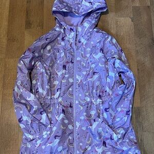 Kids Wonder Nation Lavender Unicorn Raincoat XXL